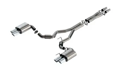 Borla 2024 Ford Mustang GT 5.0L V8 3 in S-Type Catback Non-Active Exhaust- Chrome Quad Tip - 140969 Flash Sale
