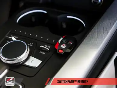 AWE Tuning Audi B9 A4 SwitchPath Exhaust Dual Outlet - Chrome Silver Tips (Includes DP and Remote) - 3025-32014 Final Sale