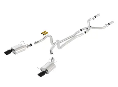 Popular Borla 13-14 Mustang GT/Boss 302 5.0L V8 RWD Single Split Rear Exit ATAK Black Chrome CB Exhaust - 140516BC