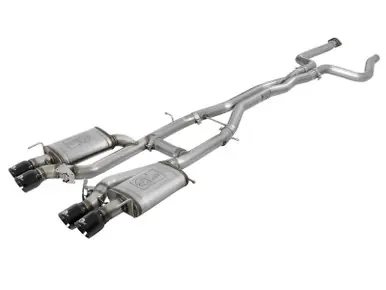aFe MACHForce XP 3in 304SS Cat Back Exhaust s/ Black Tips 16-17 Cadillac ATS-V V6-3.6L (tt) - 49-34078-B Special Discount