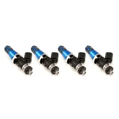 Get Yours Injector Dynamics ID1050X Injectors 11mm (Blue) Adaptor Tops Denso Lower (Set of 4) - 1050.60.11.D.4