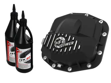 Save Now aFe 18-21 Jeep Wrangler JL Dana M210 Pro Series Front Diff Cover w/ Oil - Black - 46-71031B