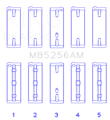 King Engine Bearings Hyundai Lantra 1600 (Size +0.25mm) Main Bearing Set - MB5256AM0.25 Trending