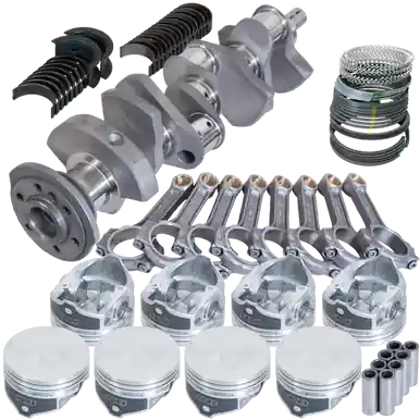 Eagle Chevy 350 2Pc 3.480in Crank 6.000in I-Beam Rod -7cc Flat Top 4.030in Pistons Rotating Assembly - 62005030 In Demand