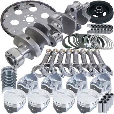 Certified Eagle Chevy 350 1Pc 3.750in Crank 5.700in I-Beam Rods 4.060in Pistons 168 Tooth FP Balanced Assembly - B13404L06068