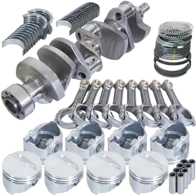 Eagle Chevy 350 1Pc 3.750in Crank 5.700in I-Beam Rods 4.040in Pistons 153 Tooth FP Balanced Assembly - B13056L04053 While Supplies Last