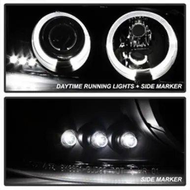 Spyder GMC Sierra 1500/2500 99-06 Projector Headlights LED Halo LED Blk Smke PRO-YD-CDE00-HL-BSM - 5078292 Warranty Included