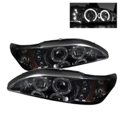 Spyder Ford Mustang 94-98 1PC Projector LED Halo Amber Reflctr LED Smk PRO-YD-FM94-1PC-AM-SMC - 5010414 Cheap