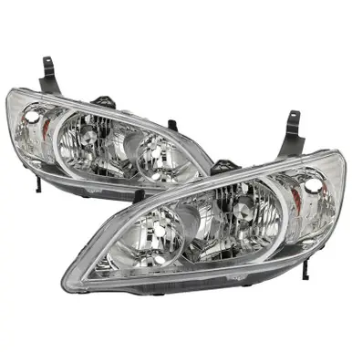 xTune 04-05 Honda Civic (Excl Hatchback/Si) OEM Style Headlights - Chrome (HD-JH-HC04-4D-AM-C) - 9042713 Budget