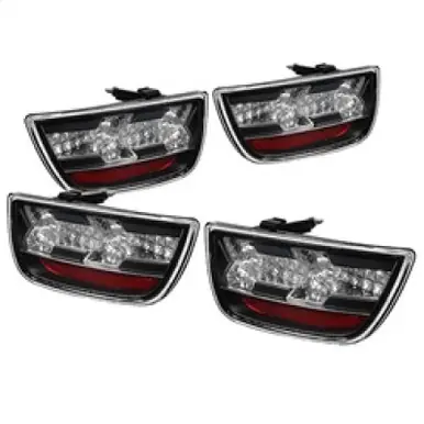 Authentic Spyder Chevy Camaro 10-13 LED Tail Lights Black ALT-YD-CCAM2010-LED-BK - 5032188