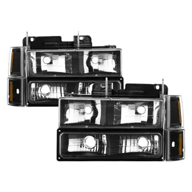 xTune GMC C/K Series 94-98 Headlights w/ Corner and Parking Lights - Black HD-JH-GCK94-BK-SET - 9037405 Hot Picks