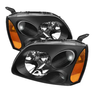 Final Sale Xtune Mitsubishi Galant 04-08 Amber Crystal Headlights Black HD-JH-MG04-AM-BK - 5072900