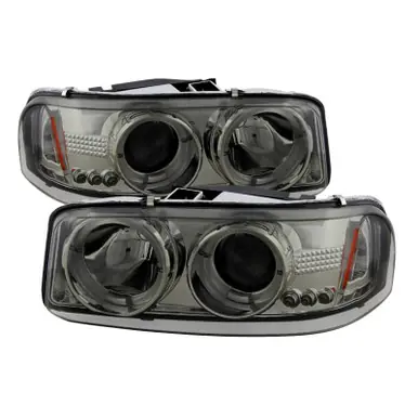 Clearance Spyder GMC Sierra 1500/2500/3500 99-06 Projector Headlights LED Halo LED Smoke PRO-YD-CDE00-HL-SMC - 5009371