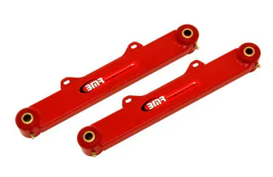 BMR 10-15 5th Gen Camaro Rear Non-Adj. Toe Rods (Polyurethane) - Red - TR002R Professional Grade