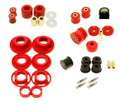 Discount BMR 12-15 5th Gen Camaro Street Version Total Suspension Bushing Kit (BK041/BK021/BK022) - Black/Red - BK042