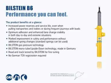 Bilstein B6 1990 Mercedes-Benz 300SL Base Front Suspension Strut Assembly - 22-041760 Same Day Shipping