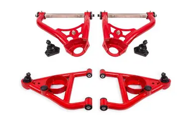 BMR 67-69 GM F-Body / 68-74 X-Body Non-Adj. Upper & Lower A-Arms (Polyurethane) - Red - AAK311R New Arrival