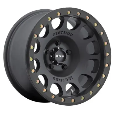 Original Method MR105 Beadlock 17x8.5 0mm Offset 6x5.5 108mm CB Matte Black w/BH-H24125 Wheel - MR10578560500B
