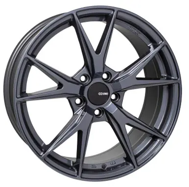 Genuine Enkei Phoenix 18x8 35mm Offset 5x120 72.6mm Bore Blue Gunmetal Wheel - 523-880-1235BGM