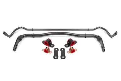 BMR 08-19 Dodge Challenger Front/Rear Hollow 38mm/25mm Sway Bar Kit w/ Bushings - Black Hammertone - SB113H Special Offer