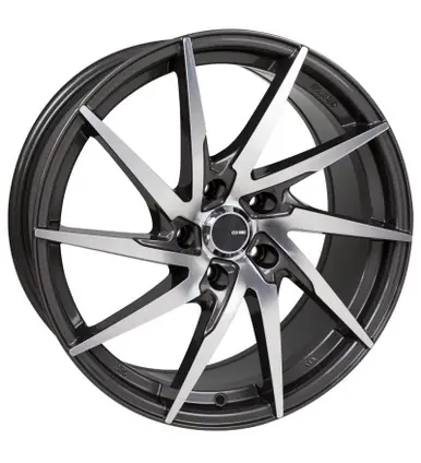 Time-Limited Enkei PW10 18x8 5x114.3 50mm Offset 72.6mm Bore Gunmetal Wheel w/ Machined Spokes Wheel - 500-880-6550GMM
