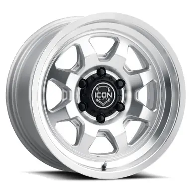 Price Cut ICON Nuevo 17x8.5 / 5x150 / 25mm Offset / 5.75in BS - Silver Machined Wheel - 8117855557SM