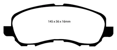 Best Choice EBC 07+ Jeep Compass 2.0 (262mm Rear Rotors) Greenstuff Front Brake Pads - DP61614