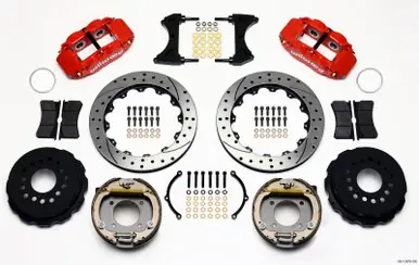 Factory Price Wilwood Narrow Superlite 4R Rear P-Brk Kit 12.88in Drill Red Chevy 12 Bolt w/ C-Clips - 140-13678-DR