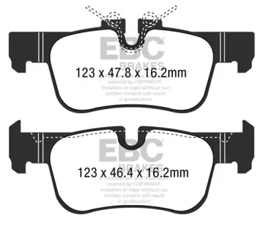 Bulk Order EBC 14+ BMW i3 Electric Ultimax2 Rear Brake Pads - UD1762