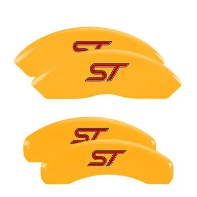 MGP 4 Caliper Covers Engraved Front & Rear No bolts/ST Yellow finish black ch - 10119SST1YL Limited Edition