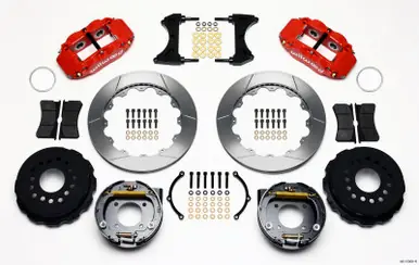 Wilwood Narrow Superlite 4R Rear P-Brk Kit 12.88in Red Chevy 12 Bolt w/ C-Clips Stggrd mt - 140-10908-R Buy Today