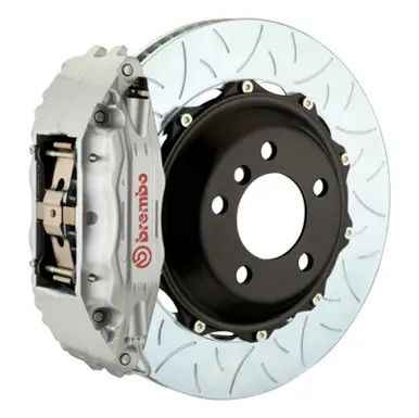Shop Now Brembo 00-06 Suburban Front GT BBK 4 Piston Cast 2pc 355x32 2pc Rotor Slotted Type3-Silver - 1B3.8031A3