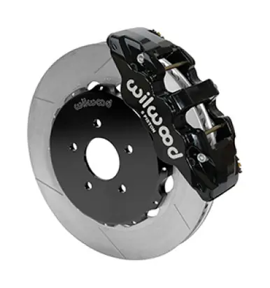 Wilwood 09-13 Nissan 370Z/G37 Aero6 Big Brake Front Brake Kit - Slotted (Black) - 140-14819 Next Day Delivery