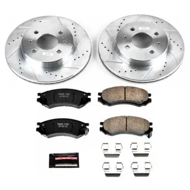 Fast Shipping Power Stop 91-92 Saturn SC Front Z23 Evolution Sport Brake Kit - K1515