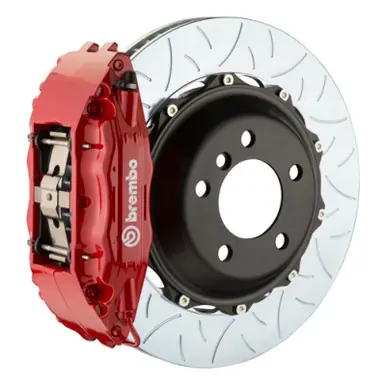 Brembo 00-02 Expedition 2WD Fr GT BBK 4Pis Cast 2pc 355x32 2pc Rotor Slotted Type3-Red - 1B3.8018A2 Same Day Shipping