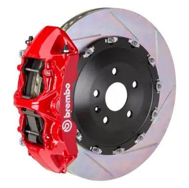 Viral Brembo 19+ A6 (C8)/19+ A7 (C8) Front GT BBK 6 Piston Cast 405x34 2pc Rotor Slotted Type-1-Red - 1T2.9510A2