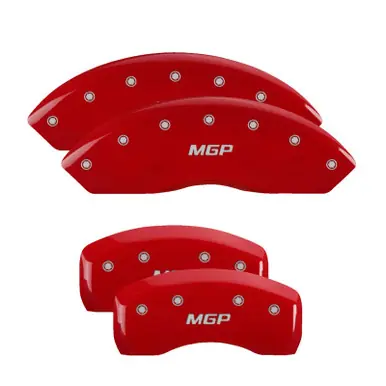MGP 4 Caliper Covers Engraved Front & Rear MGP Red finish silver ch - 28167SMGPRD Limited Edition