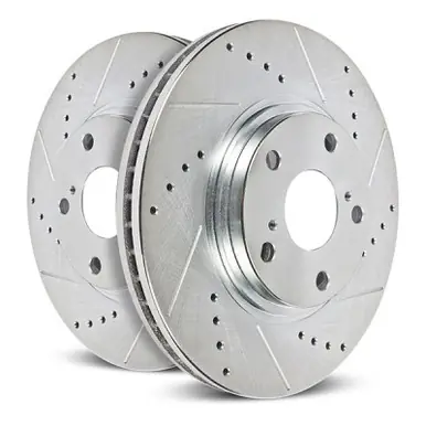 Budget Power Stop 20-21 Audi e-tron Sportback Rear Drilled & Slotted Rotor (Pair) - EBR1695XPR