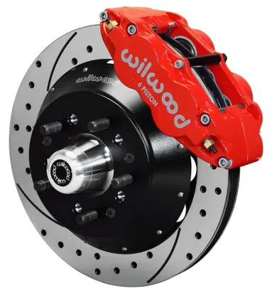 Modern Wilwood Narrow Superlite 6R Dust-Seal Big Brake Front Brake Kit 14in. Drilled w/ Wilwood Pro Spindle - 140-15410-DR