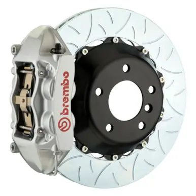 Today Only Brembo 03-09 E55 AMG Rear GT BBK 4 Piston Cast 380x28 2pc Rotor Slotted Type3-Silver - 2P3.9009A3