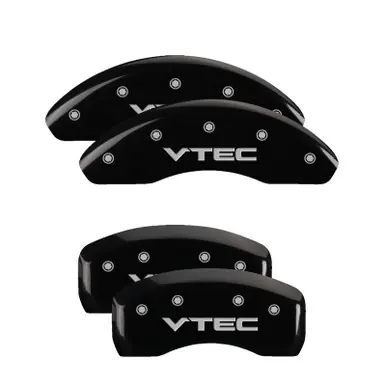 Trusted Brand MGP 4 Caliper Covers Engraved Front & Rear i-Vtec Black finish silver ch - 20001SIVTBK