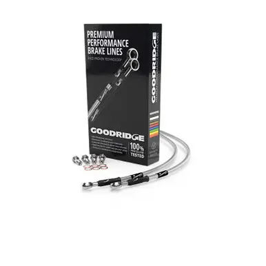 Crafted Goodridge 22-23 Harley-Davidson FLTRKSE (w/ABS) Clear Front Brake Line w/Clear Fitting - HD0135-1FC-CL