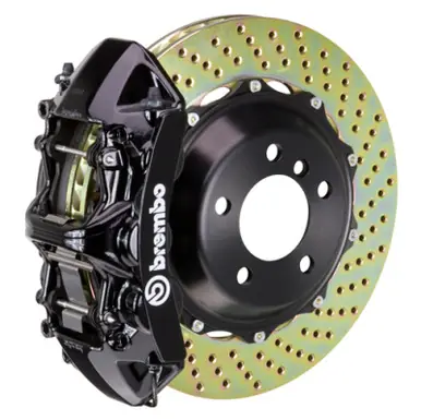 Brembo 00-02 S4/02-05 A4/06-08 A4 Front GT BBK 6 Piston Cast 355x32 2pc Rotor Drilled-Black - 1M1.8011A1 Secure Checkout