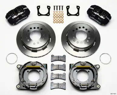 Wilwood Dynapro Low-Profile 11.00in P-Brake Kit Chevy 12 Bolt Spcl 2.81in Offset - 140-11401 Express Delivery