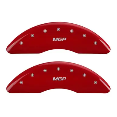Today Only MGP 4 Caliper Covers Engraved Front & Rear MGP Red finish silver ch - 13084SMGPRD