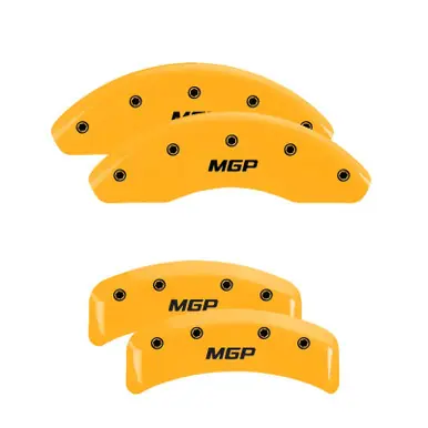 Save Now MGP 4 Caliper Covers Engraved Front & Rear MGP Yellow Finish Black Char 1997 Mazda Miata - 26058SMGPYL