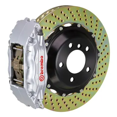 Brembo 01-07 C-Class Front GT BBK 4 Piston Cast 2pc 332x32 2pc Rotor Drilled-Silver - 1B1.7006A3 Save Now