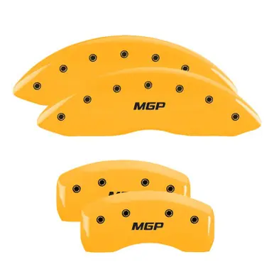 MGP 4 Caliper Covers Engraved Front & Rear MGP Yellow finish black ch - 37022SMGPYL Limited Offer