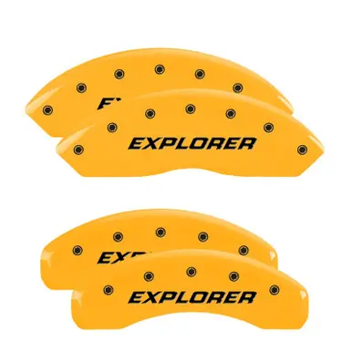 MGP 4 Caliper Covers Engraved Front & Rear Explorer/2011 Yellow Finish Black Char 2006 Ford Explorer - 10041SEXPYL Fast Shipping
