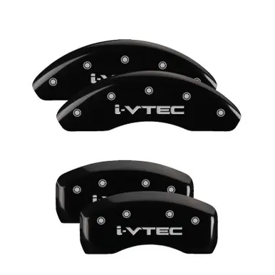 New Release MGP 4 Caliper Covers Engraved Front & Rear i-Vtec Black finish silver ch - 20179SIVTBK
